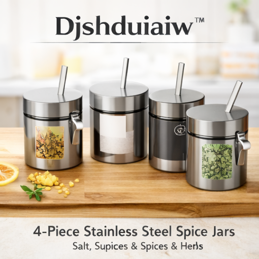 Djshduiaiw™ Manual Ceramic Burr Coffee Grinder, Matte Stainless Steel Adjustable Coarseness Hand Coffee Mill, Portable Compact Coffee Bean Grinder for Home, Travel & Camping
